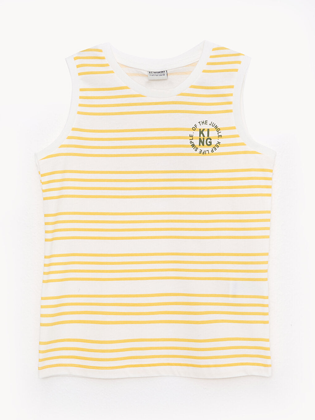 Crew Neck Striped Cotton Boys Undershirt