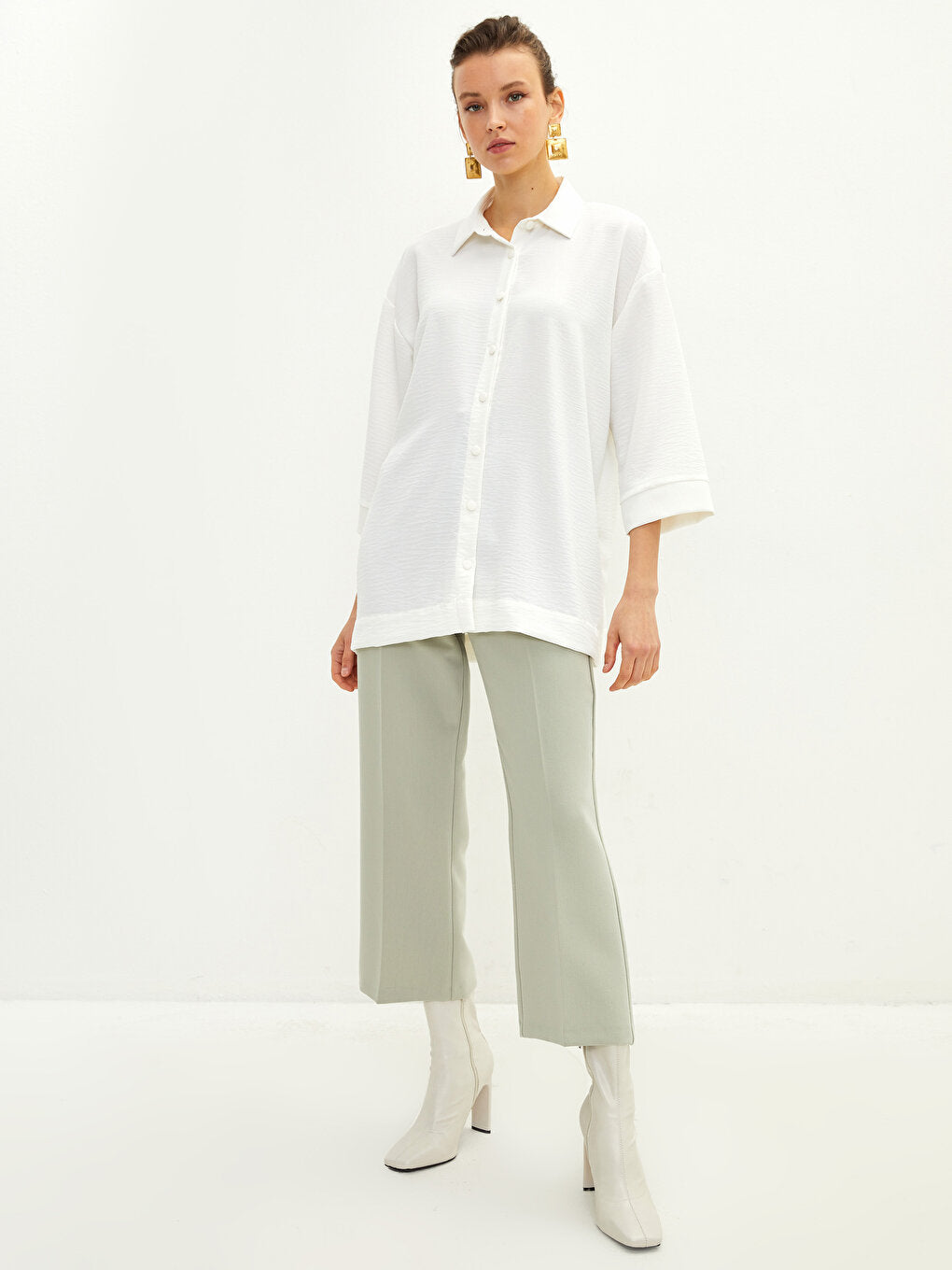 Front Button Closure Women's Shirt