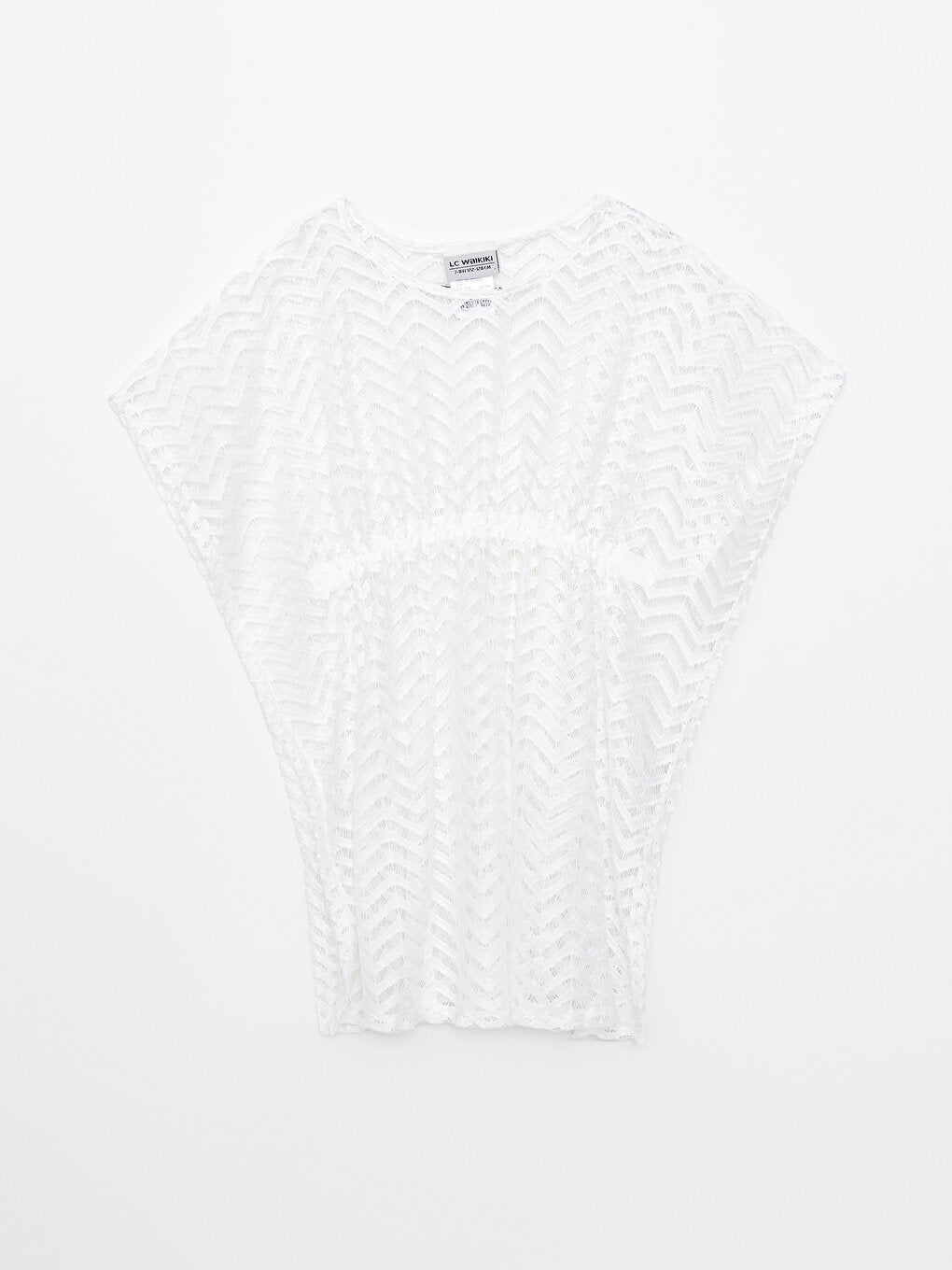 Crew Neck Self-Patterned Girl's Pareo