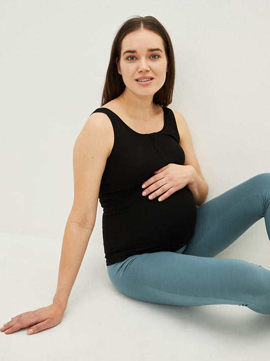 U-Neck Plain Cotton Maternity Undershirt