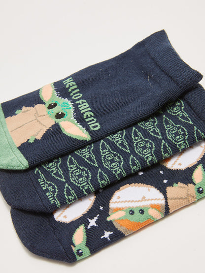 Star Wars Patterned Boys' Booties Socks 3-pack