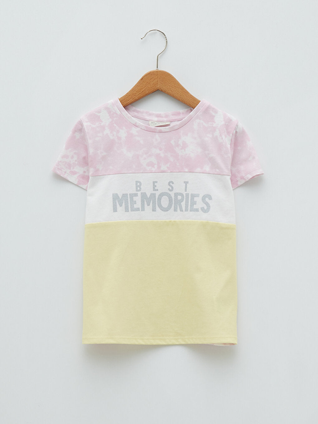 Crew Neck Printed Short Sleeve Girls' T-Shirt