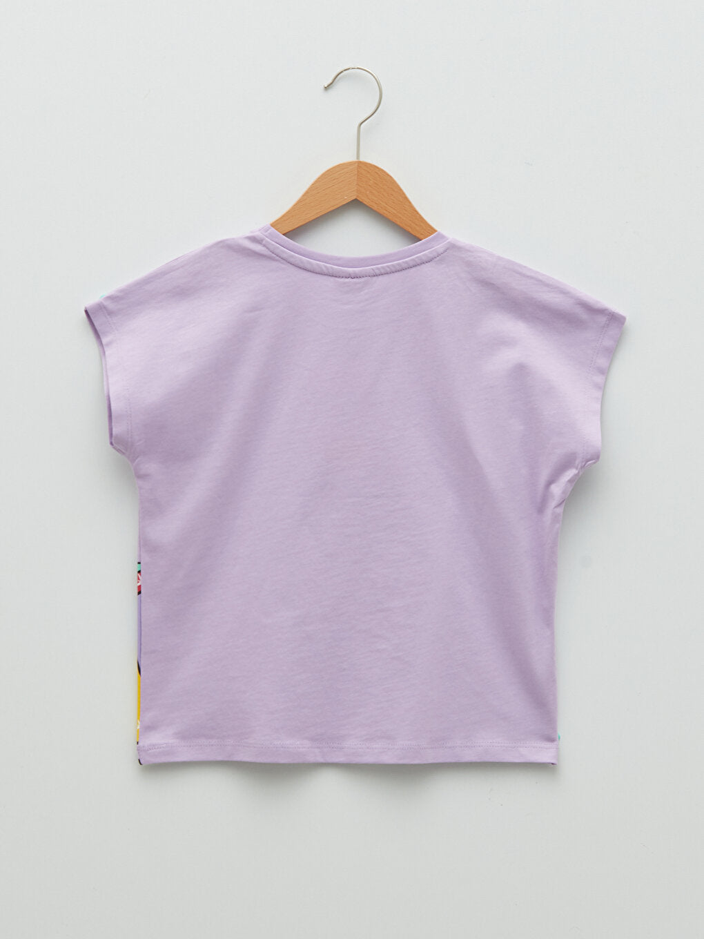 Crew Neck Printed Short Sleeve Cotton Girls' T-Shirt