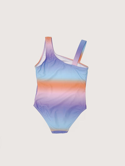 Printed Girls' Swimsuit Made of Flexible Fabric