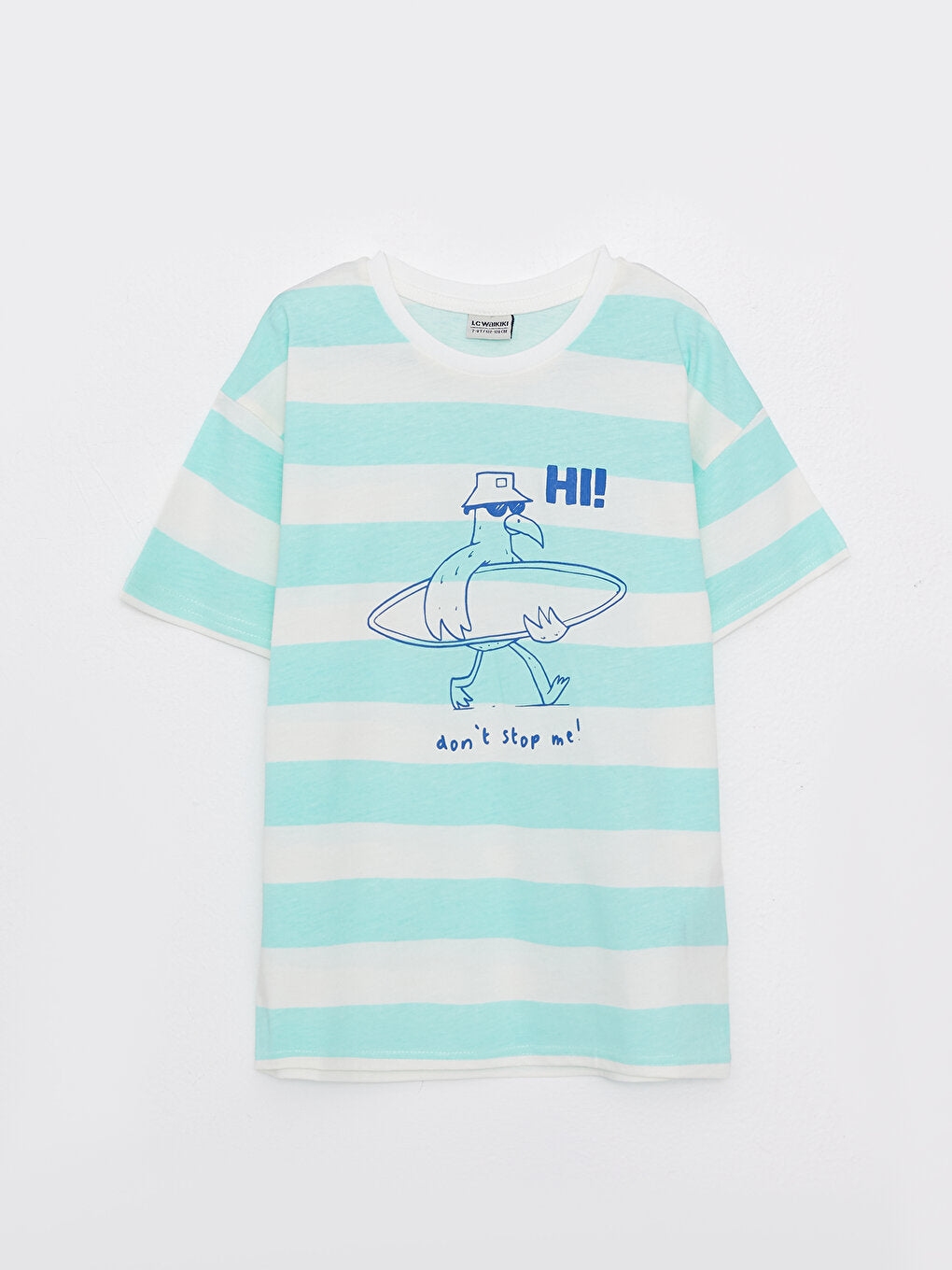 Crew Neck Printed Short Sleeve Cotton Boys' T-Shirt