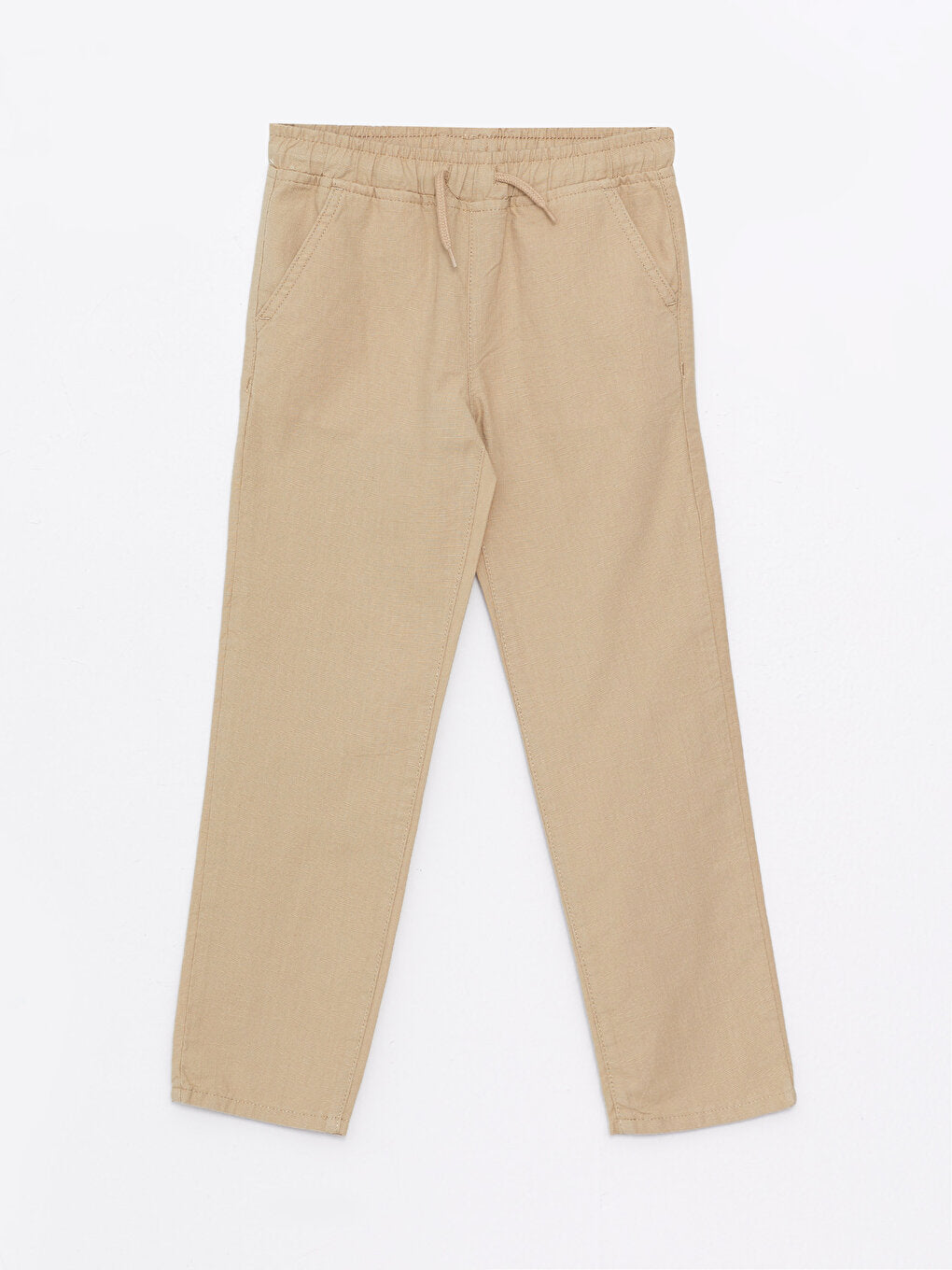 Basic Gabardine Boy's Trousers with Elastic Waist