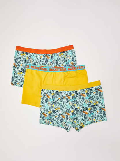 Printed Cotton Boys' Boxer 3-Piece