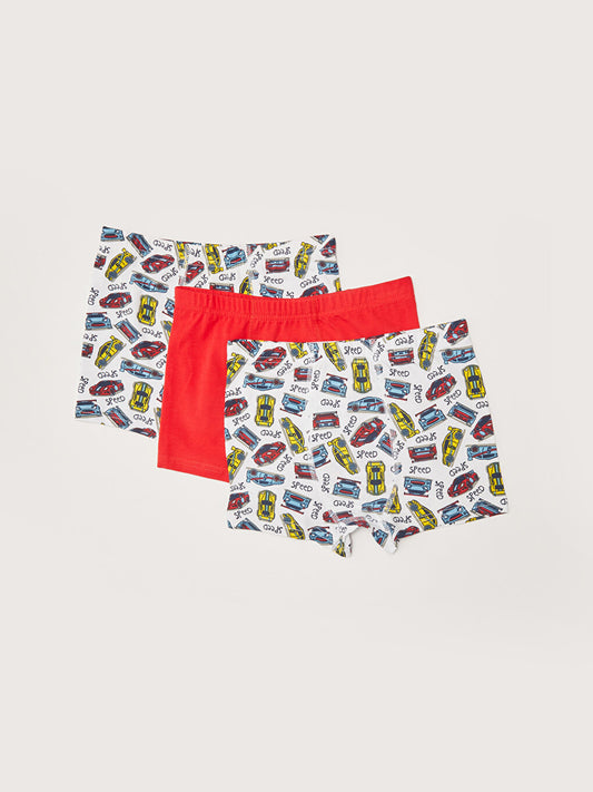 Printed Cotton Boys' Boxer 3-Piece