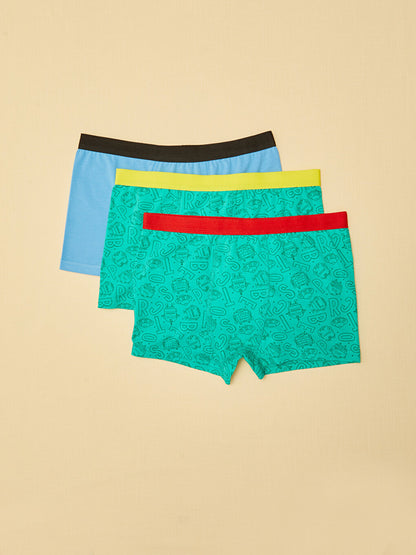 Printed Organic Cotton Boys' Boxer 3-Piece