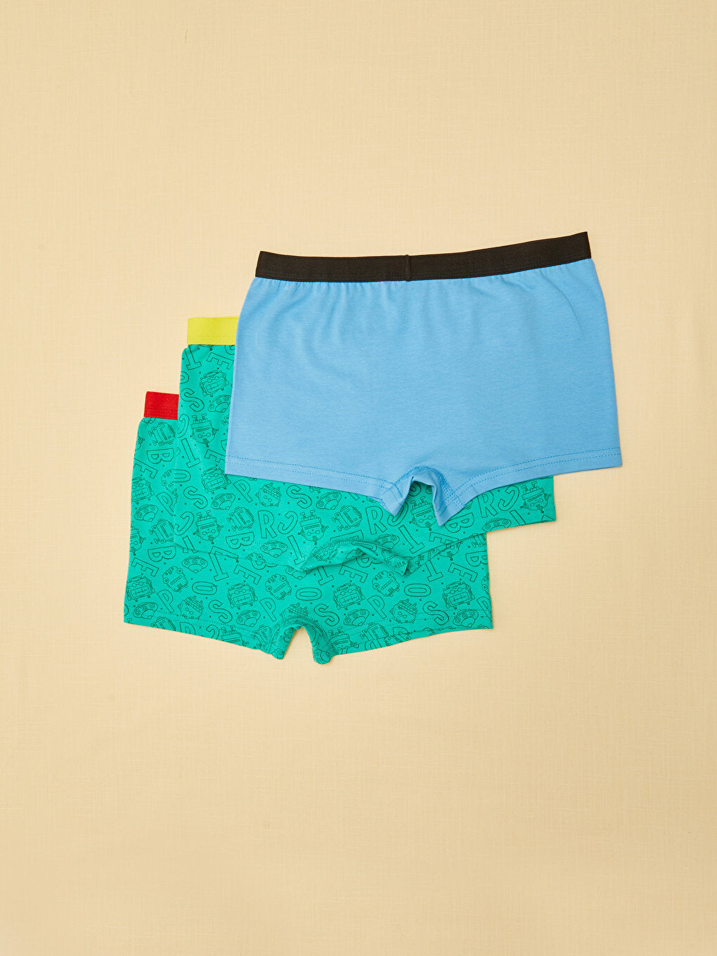 Printed Organic Cotton Boys' Boxer 3-Piece