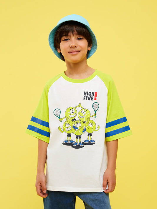 Crew Neck Printed Short Sleeve Boy's T-Shirt