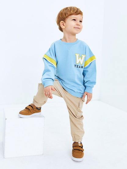 Basic Cotton Baby Boy Jogger Pants with Elastic Waist