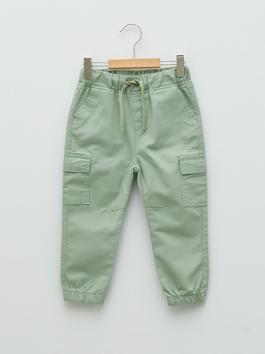 Basic Cotton Baby Boy Jogger Pants with Elastic Waist