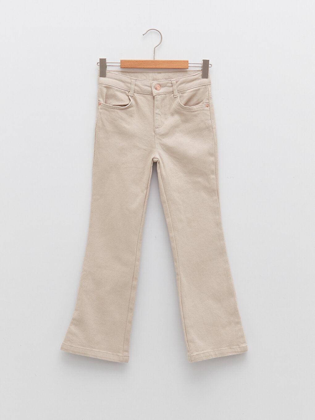 Basic Gabardine Flare Leg Girls' Trousers