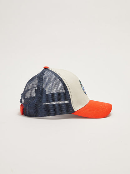 Embroidered Mesh Detailed Boy's Cap Hat