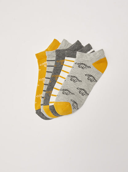 Patterned Boy's Booties Socks 5-pack