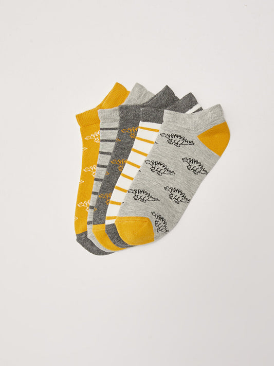 Patterned Boy's Booties Socks 5-pack