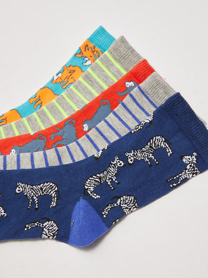 Patterned Boy Socks Pack of 5