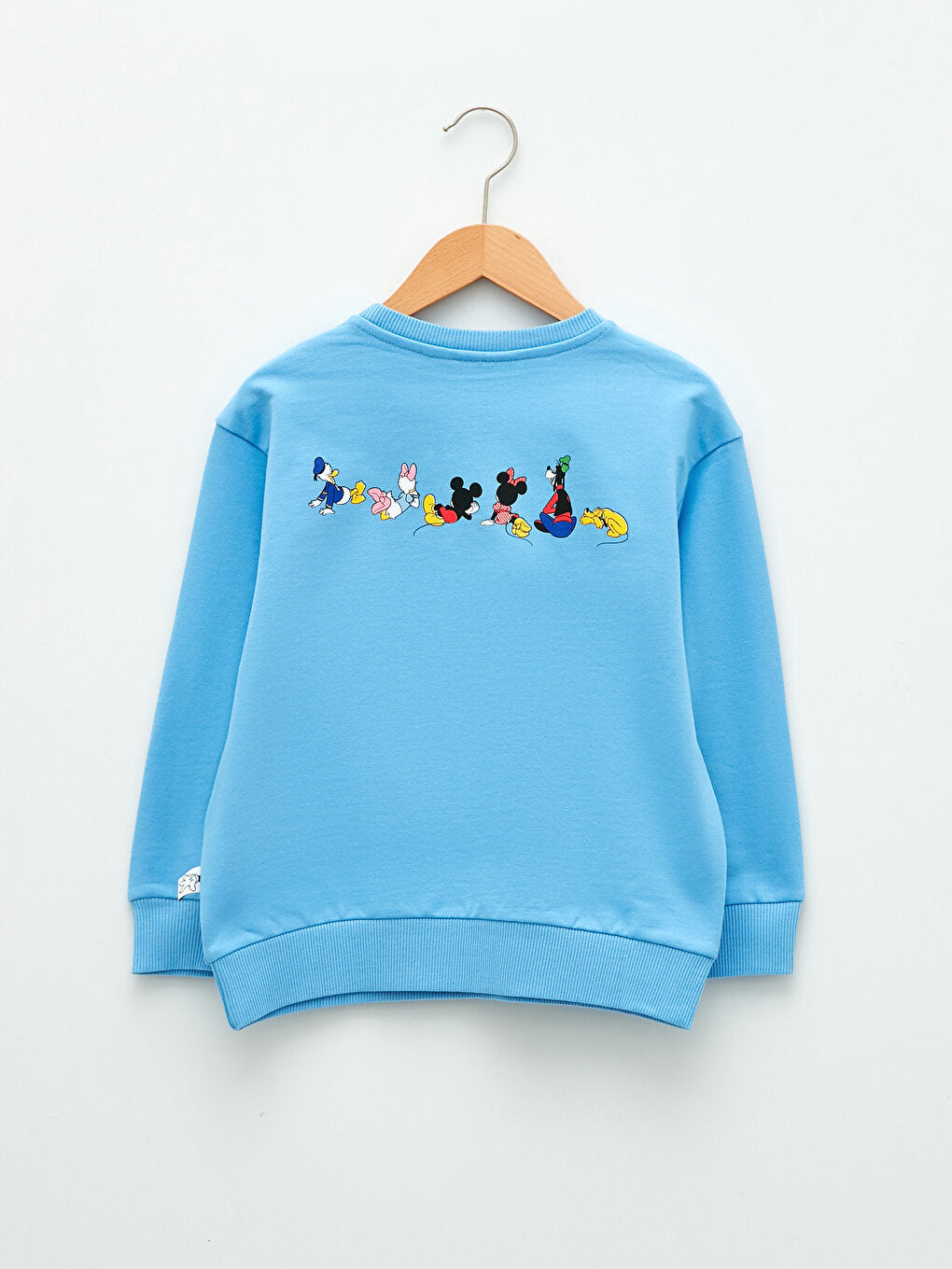 Crew Neck Mickey and Friends Printed Long Sleeve Girl's Sweatshirt