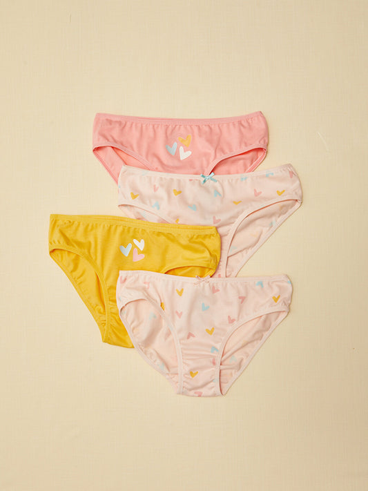 Printed Organic Cotton Girl's Panties 4-pack