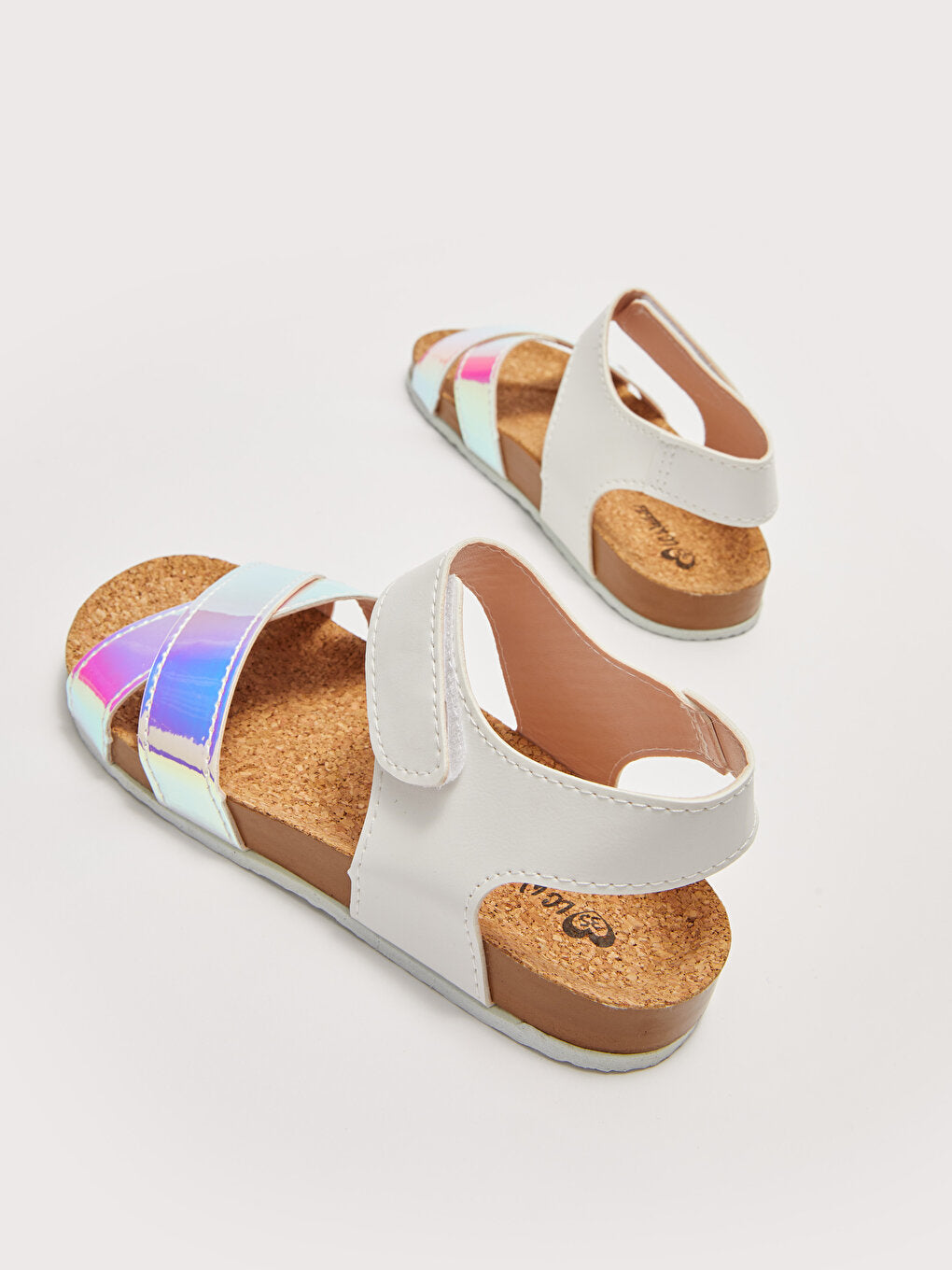 Cross-Strapped Velcro Girls' Sandals