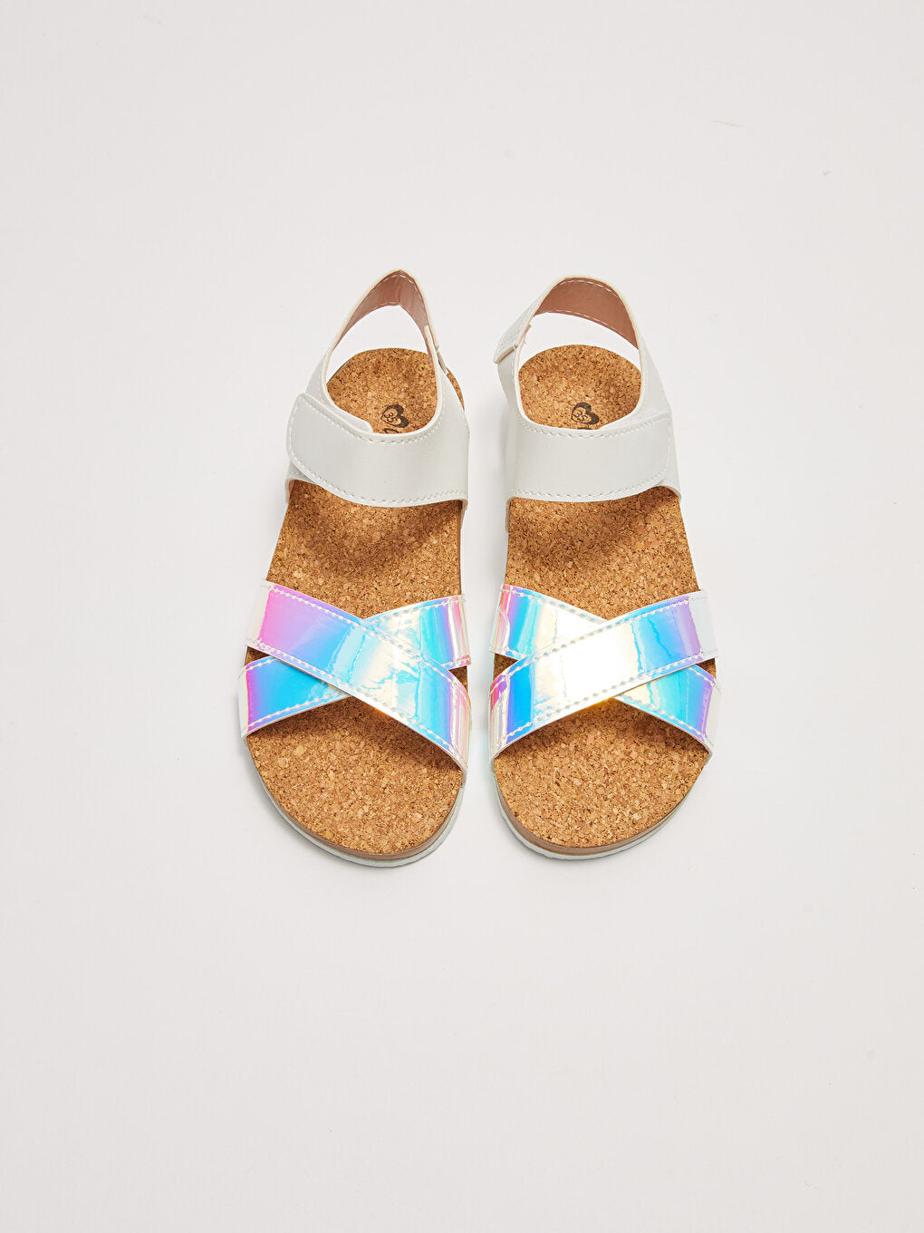 Cross-Strapped Velcro Girls' Sandals