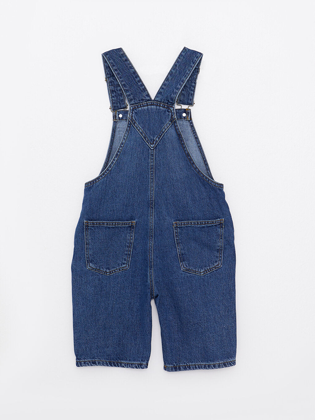 Square Collar Basic Cotton Boy's Jean Salopet