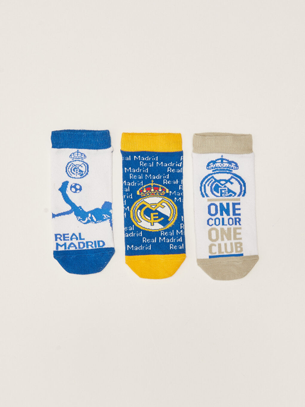 Real Madrid Patterned Boys' Booties Socks 3-pack