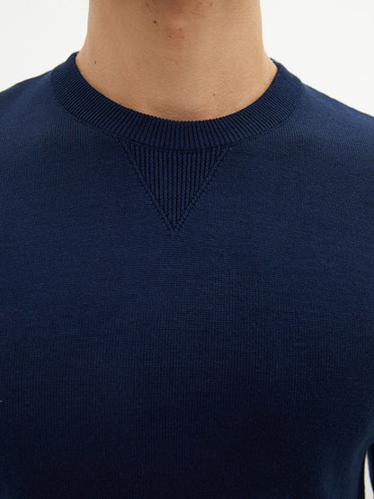 Crew Neck Long Sleeve Thin Men's Knitwear Sweater