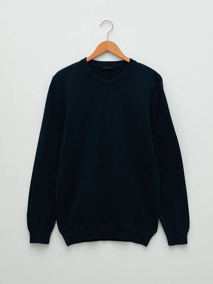 Crew Neck Long Sleeve Thin Men's Knitwear Sweater