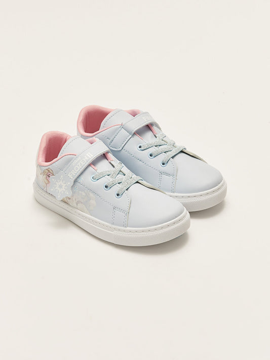 Frozen Licensed Lace-up Velcro Girls' Sneakers