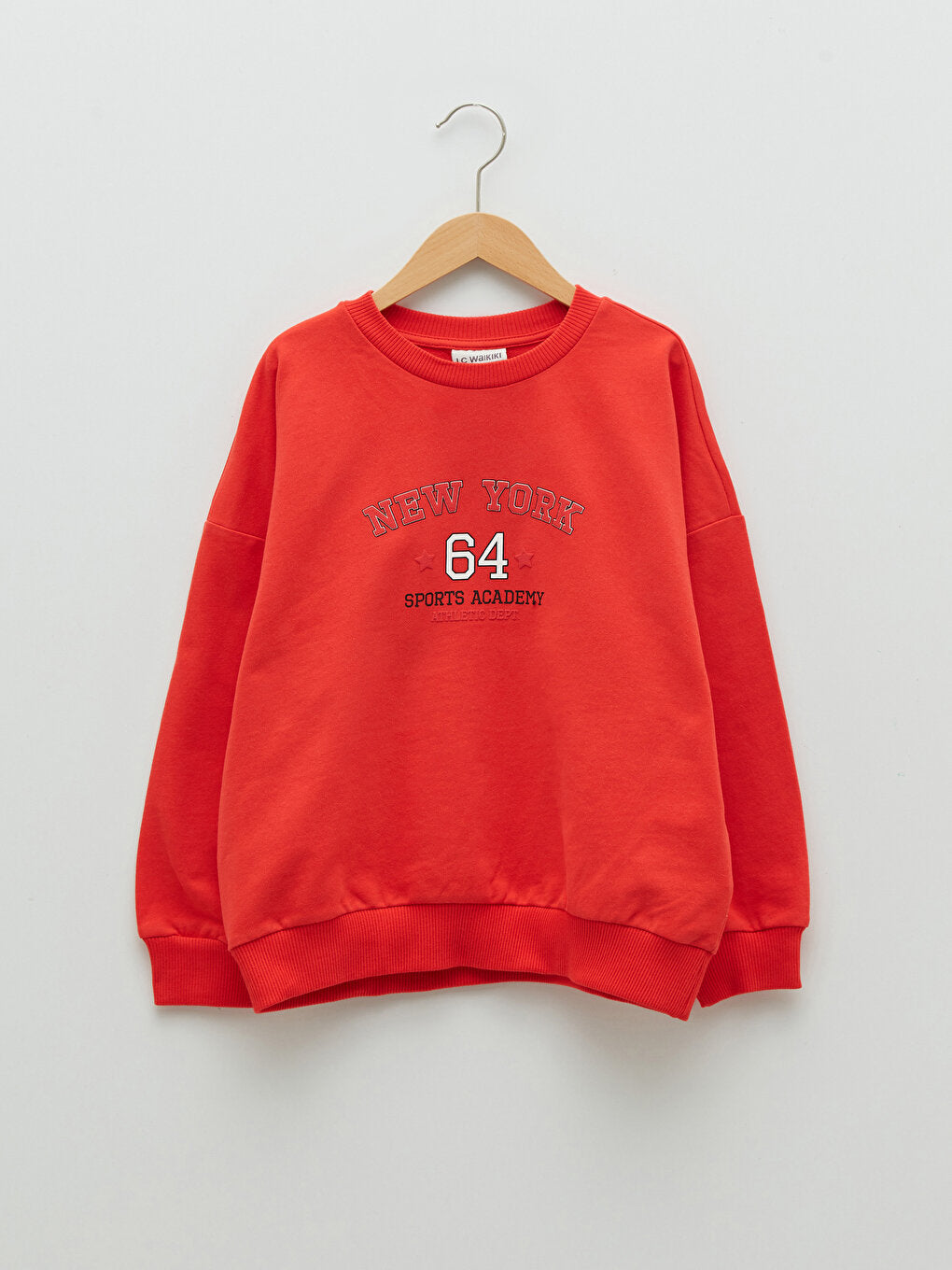 Crew Neck Printed Long Sleeve Girl's Sweatshirt