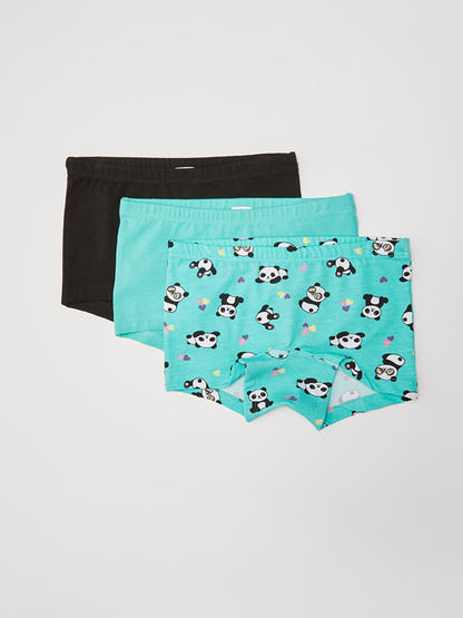 Printed Cotton Girl's Boxer Set of 3