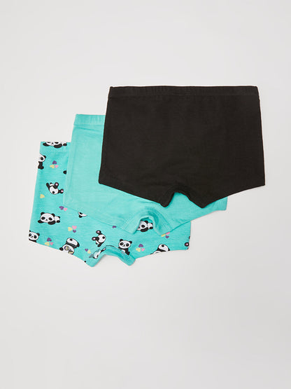 Printed Cotton Girl's Boxer Set of 3