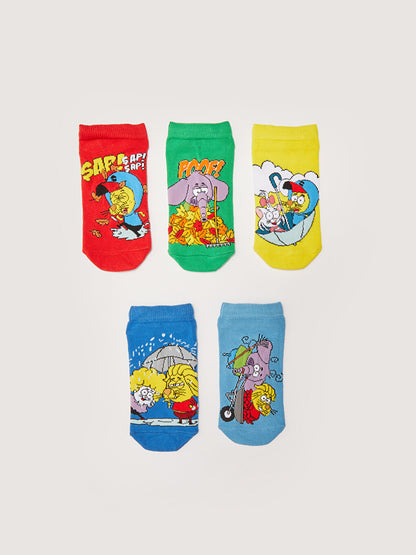 Kral Şakir Patterned Boy Booties Socks 5-pack