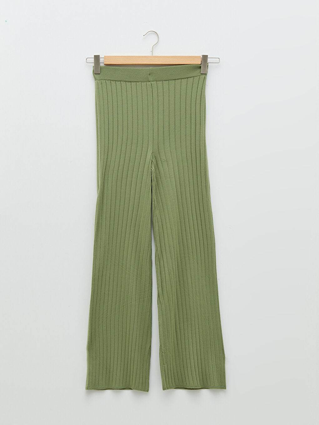 Women's Elastic Waist Plain Knitwear Trousers