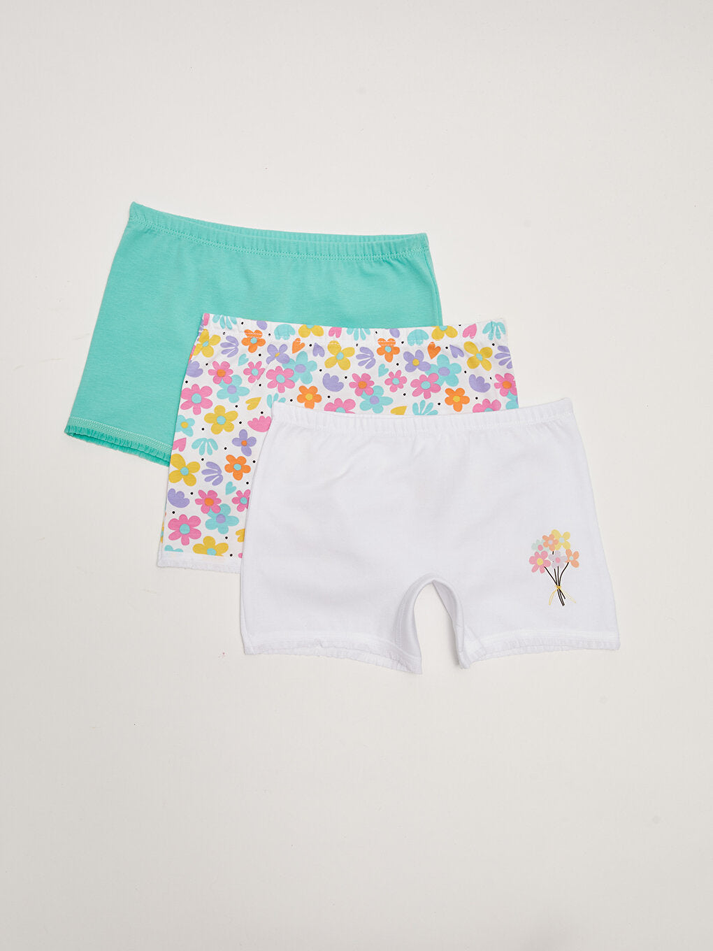 Printed Cotton Girl's Boxer Set of 3