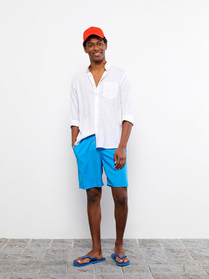 Knee-Length Basic Men's Swim Shorts