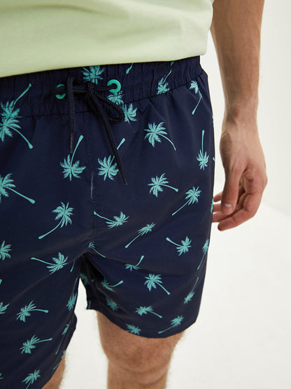 Short Patterned Men's Swim Shorts