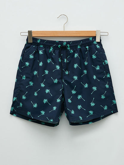 Short Patterned Men's Swim Shorts