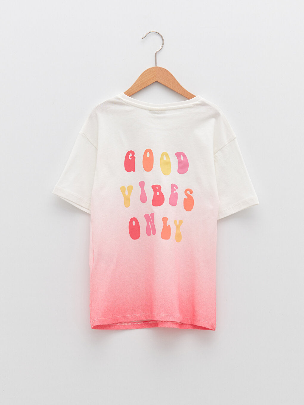 Crew Neck Printed Short Sleeve Girls' T-Shirt and Shorts