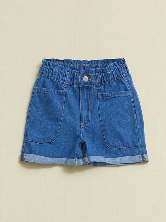 Girls' Jean Shorts with Elastic Waist