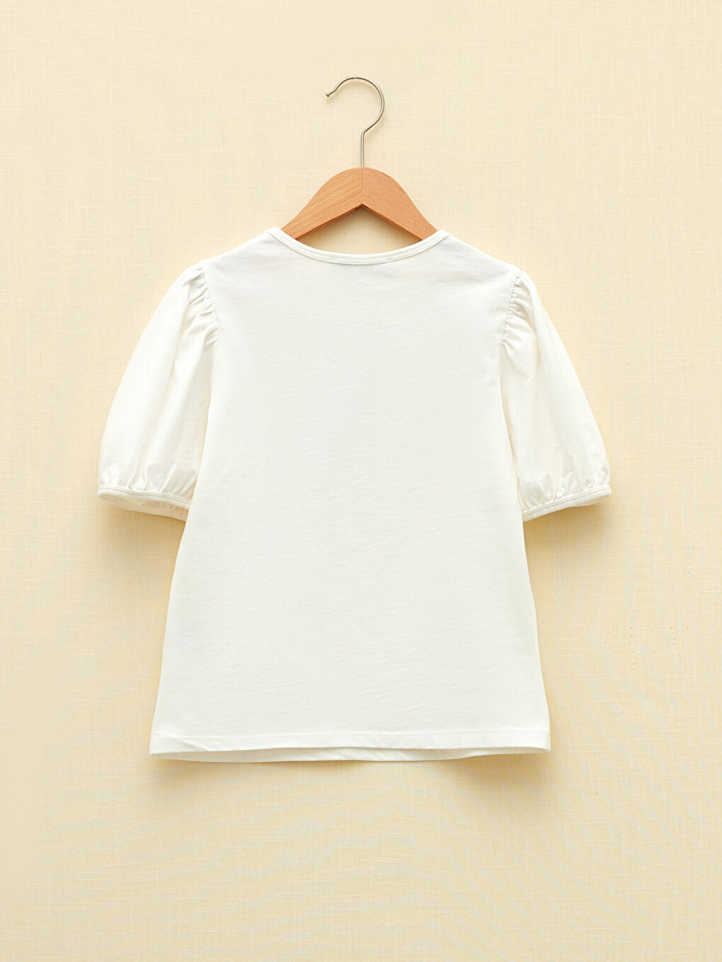 Crew Neck Printed Short Sleeve Organic Cotton Girls' T-Shirt