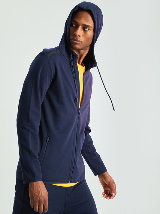 Standard Fit Hooded Men's Sports Cardigan