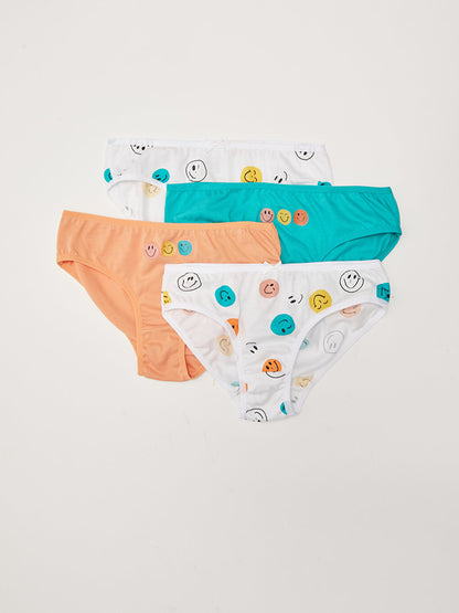 Printed Cotton Girl's Panties 4-pack