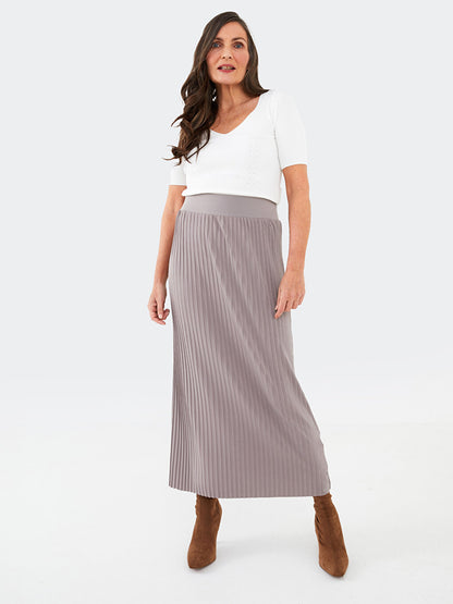 Women's Elastic Waist Straight Flared Skirt