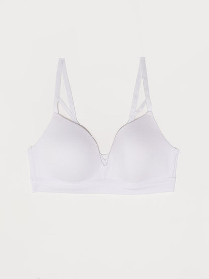 Non-wired, unpadded plain bra