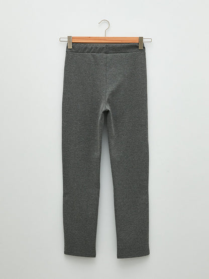 Women's Sweatpants with Elastic Waist and Flat Pocket Detail