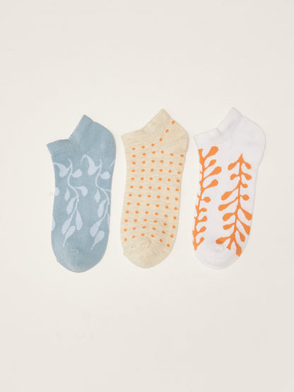 Patterned Women's Booties Socks Pack of 3