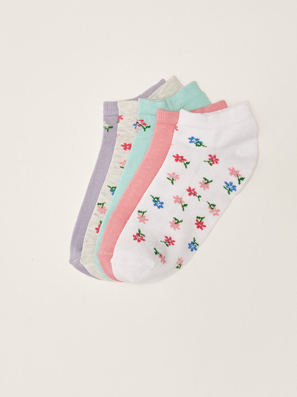 Floral Women's Booties Socks Pack of 5